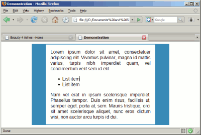 Visually similar to Figure 1 but two paragraphs with a list between, all surrounded by borders similar to previous.